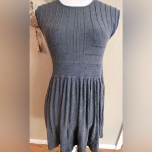 Ella Moss heather charcoal gray sweater dress SZ 16